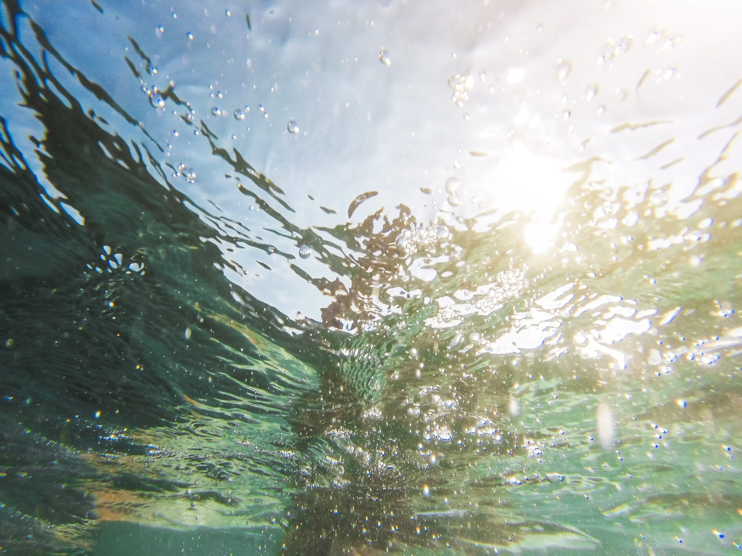 light-blue underwater