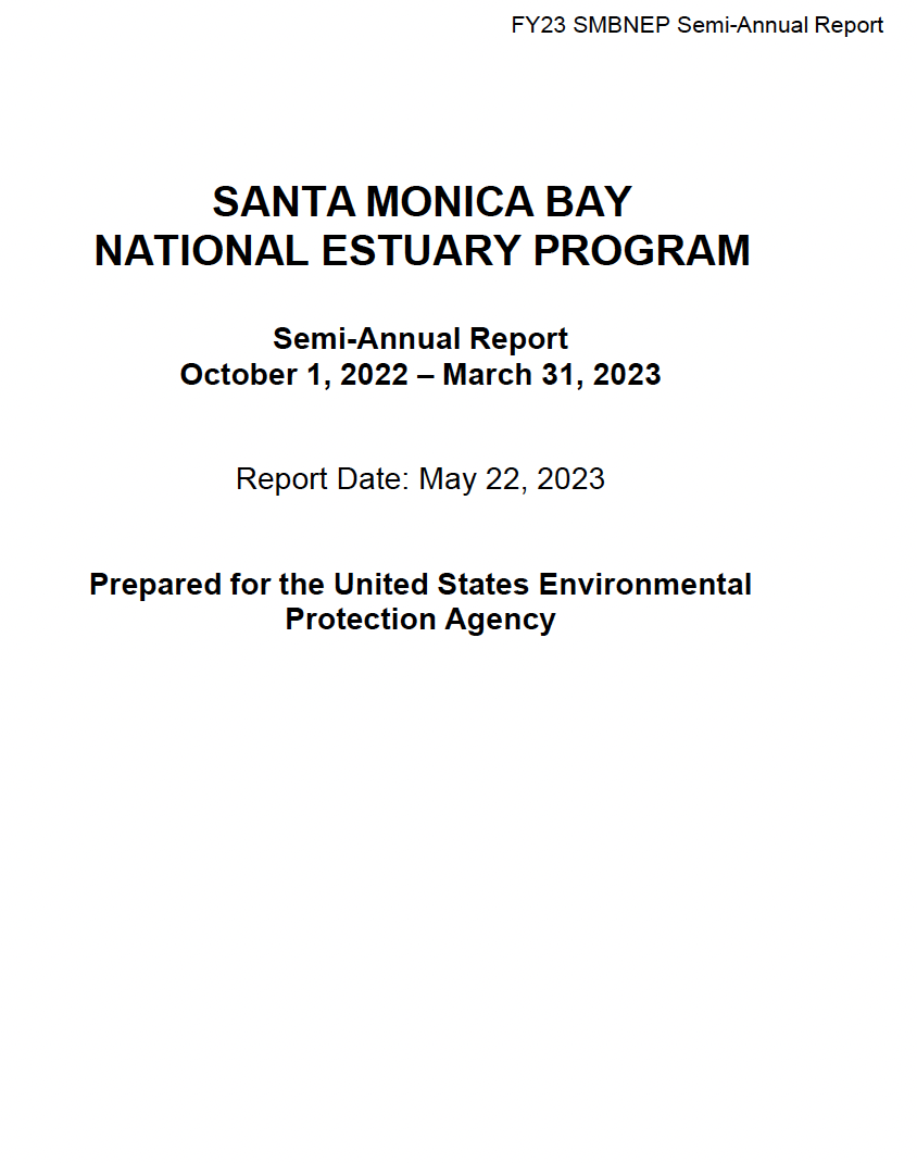 Cover page display stating "SMBNEP Semi-Annual Report October 1, 2022 - March 31, 2023"